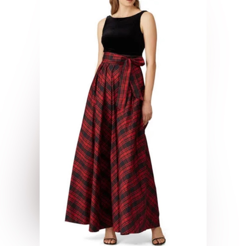 NWT Ralph Lauren Red and Black Plaid Gown